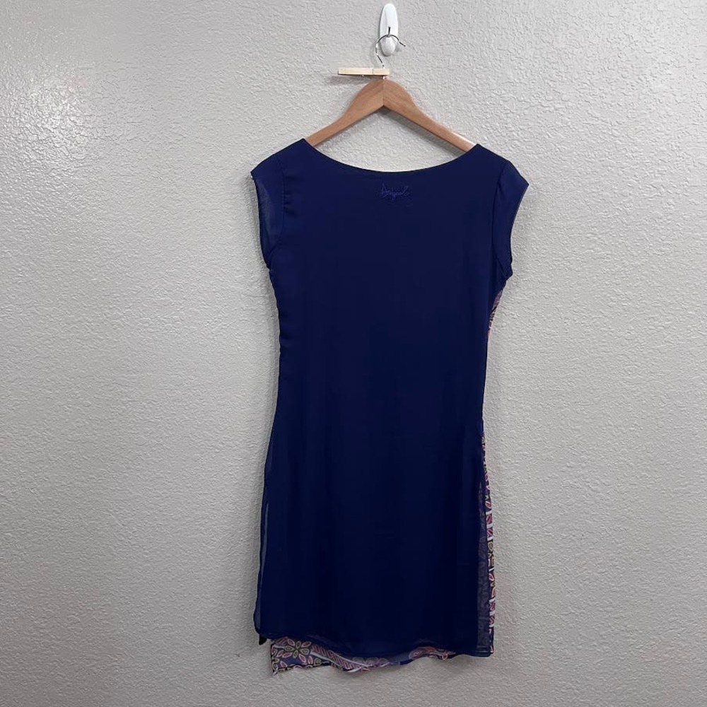NEW Desigual Vest Kiroga Mini Dress Floral Print in Navy Blue Size small - Picture 7 of 13
